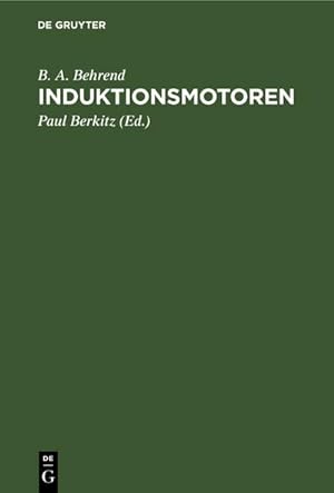 Seller image for Induktionsmotoren for sale by BuchWeltWeit Ludwig Meier e.K.
