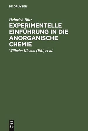 Imagen del vendedor de Experimentelle Einfhrung in die anorganische Chemie a la venta por BuchWeltWeit Ludwig Meier e.K.