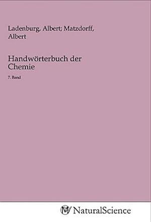 Seller image for Handwrterbuch der Chemie for sale by BuchWeltWeit Ludwig Meier e.K.