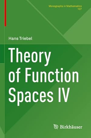 Immagine del venditore per Theory of Function Spaces IV venduto da BuchWeltWeit Ludwig Meier e.K.