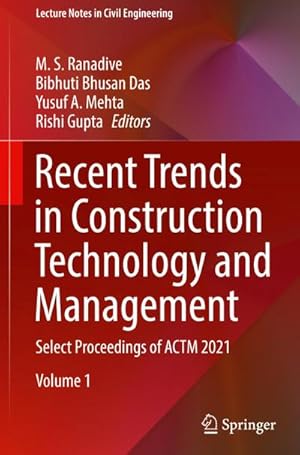 Bild des Verkufers fr Recent Trends in Construction Technology and Management zum Verkauf von BuchWeltWeit Ludwig Meier e.K.