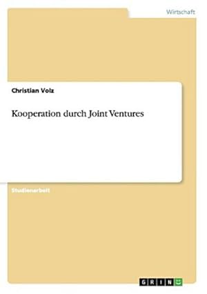 Seller image for Kooperation durch Joint Ventures for sale by BuchWeltWeit Ludwig Meier e.K.