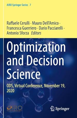 Immagine del venditore per Optimization and Decision Science venduto da BuchWeltWeit Ludwig Meier e.K.