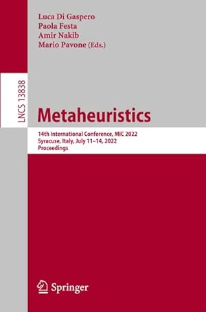 Imagen del vendedor de Metaheuristics a la venta por BuchWeltWeit Ludwig Meier e.K.