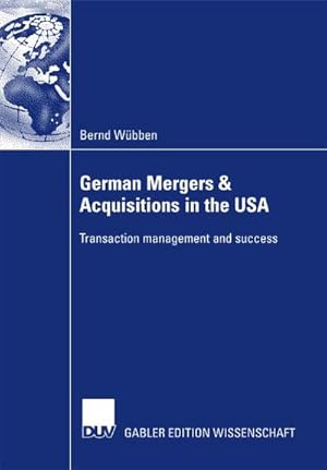 Immagine del venditore per German Mergers & Acquisitions in the USA venduto da BuchWeltWeit Ludwig Meier e.K.