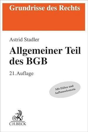 Seller image for Allgemeiner Teil des BGB for sale by BuchWeltWeit Ludwig Meier e.K.