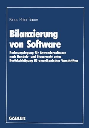 Imagen del vendedor de Bilanzierung von Software a la venta por BuchWeltWeit Ludwig Meier e.K.