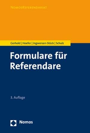 Bild des Verkufers fr Formulare fr Referendare zum Verkauf von BuchWeltWeit Ludwig Meier e.K.