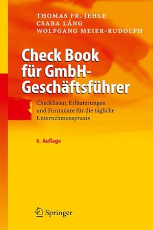 Bild des Verkufers fr Check Book fr GmbH-Geschftsfhrer zum Verkauf von BuchWeltWeit Ludwig Meier e.K.