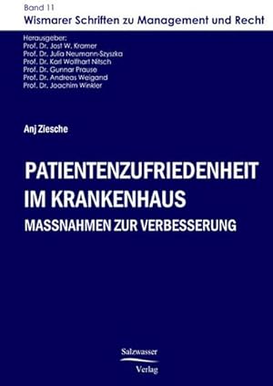 Immagine del venditore per Patientenzufriedenheit im Krankenhaus venduto da BuchWeltWeit Ludwig Meier e.K.