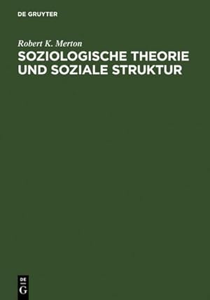 Seller image for Soziologische Theorie und soziale Struktur for sale by BuchWeltWeit Ludwig Meier e.K.