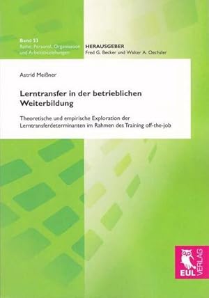 Seller image for Lerntransfer in der betrieblichen Weiterbildung for sale by BuchWeltWeit Ludwig Meier e.K.