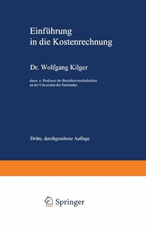 Seller image for Einfhrung in die Kostenrechnung for sale by BuchWeltWeit Ludwig Meier e.K.