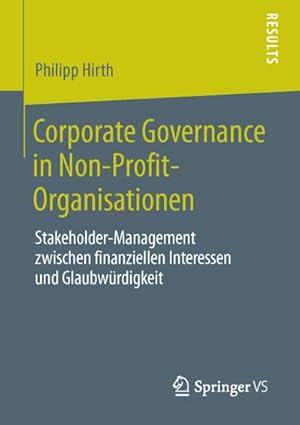 Immagine del venditore per Corporate Governance in Non-Profit-Organisationen venduto da BuchWeltWeit Ludwig Meier e.K.