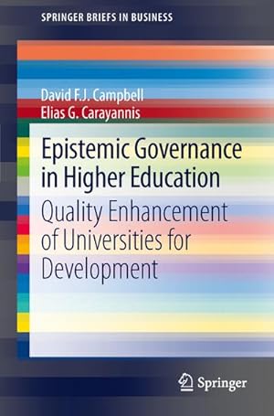 Seller image for Epistemic Governance in Higher Education for sale by BuchWeltWeit Ludwig Meier e.K.