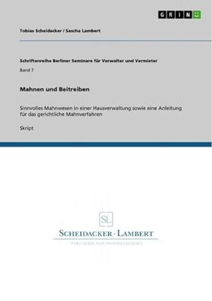 Immagine del venditore per Mahnen und Beitreiben venduto da BuchWeltWeit Ludwig Meier e.K.