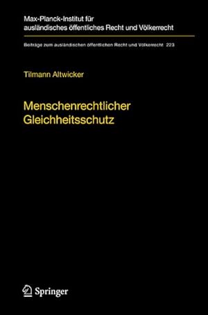 Immagine del venditore per Menschenrechtlicher Gleichheitsschutz venduto da BuchWeltWeit Ludwig Meier e.K.
