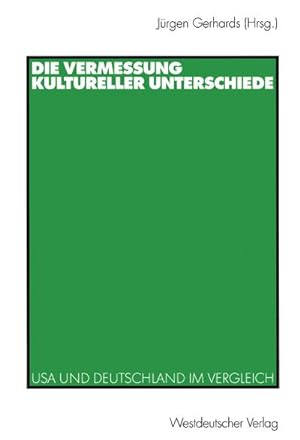 Seller image for Die Vermessung kultureller Unterschiede for sale by BuchWeltWeit Ludwig Meier e.K.