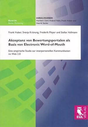 Seller image for Akzeptanz von Bewertungsportalen als Basis von Electronic Word-of-Mouth for sale by BuchWeltWeit Ludwig Meier e.K.