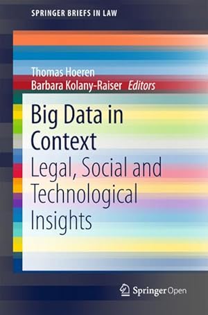 Imagen del vendedor de Big Data in Context a la venta por BuchWeltWeit Ludwig Meier e.K.