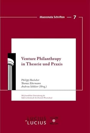 Bild des Verkufers fr Venture Philanthropy in Theorie und Praxis zum Verkauf von BuchWeltWeit Ludwig Meier e.K.