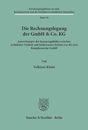 Seller image for Die Rechnungslegung der GmbH & Co. KG. for sale by BuchWeltWeit Ludwig Meier e.K.