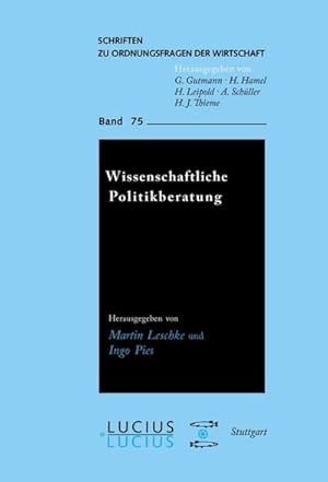 Imagen del vendedor de Wissenschaftliche Politikberatung a la venta por BuchWeltWeit Ludwig Meier e.K.