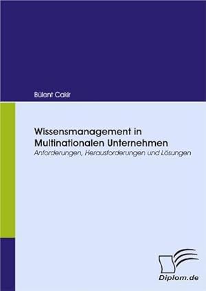 Bild des Verkufers fr Wissensmanagement in Multinationalen Unternehmen zum Verkauf von BuchWeltWeit Ludwig Meier e.K.