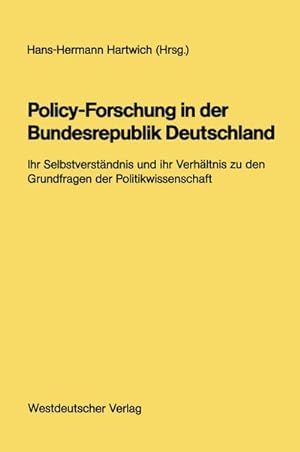 Seller image for Policy-Forschung in der Bundesrepublik Deutschland for sale by BuchWeltWeit Ludwig Meier e.K.