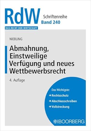 Seller image for Abmahnung, Einstweilige Verfgung und neues Wettbewerbsrecht for sale by BuchWeltWeit Ludwig Meier e.K.