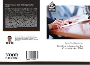 Immagine del venditore per Directors duties under the Companies Act 2006 venduto da BuchWeltWeit Ludwig Meier e.K.