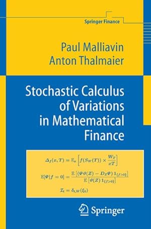 Bild des Verkufers fr Stochastic Calculus of Variations in Mathematical Finance zum Verkauf von BuchWeltWeit Ludwig Meier e.K.