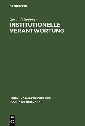 Seller image for Institutionelle Verantwortung for sale by BuchWeltWeit Ludwig Meier e.K.