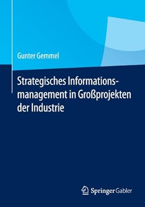 Bild des Verkufers fr Strategisches Informationsmanagement in Groprojekten der Industrie zum Verkauf von BuchWeltWeit Ludwig Meier e.K.