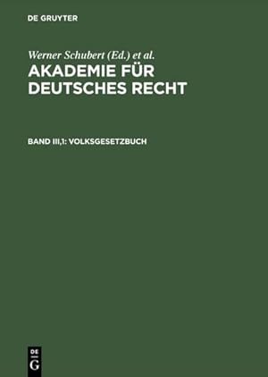 Seller image for Volksgesetzbuch for sale by BuchWeltWeit Ludwig Meier e.K.