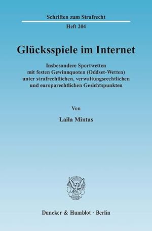 Seller image for Glcksspiele im Internet. for sale by BuchWeltWeit Ludwig Meier e.K.