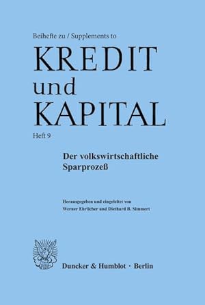 Seller image for Der volkswirtschaftliche Sparproze. for sale by BuchWeltWeit Ludwig Meier e.K.
