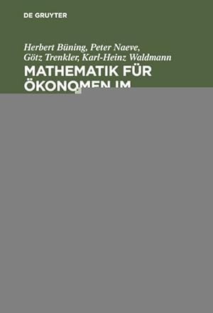 Seller image for Mathematik fr konomen im Hauptstudium for sale by BuchWeltWeit Ludwig Meier e.K.