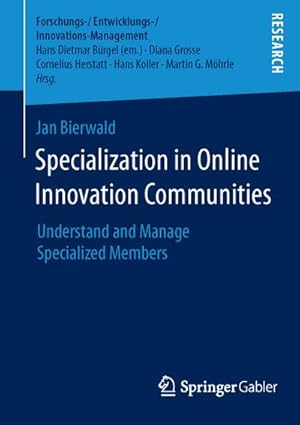 Image du vendeur pour Specialization in Online Innovation Communities mis en vente par BuchWeltWeit Ludwig Meier e.K.