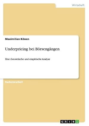 Seller image for Underpricing bei Brsengngen for sale by BuchWeltWeit Ludwig Meier e.K.