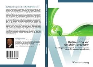Seller image for Outsourcing von Geschftsprozessen for sale by BuchWeltWeit Ludwig Meier e.K.