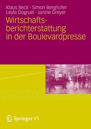 Seller image for Wirtschaftsberichterstattung in der Boulevardpresse for sale by BuchWeltWeit Ludwig Meier e.K.