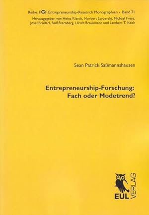 Seller image for Entrepreneurship-Forschung: Fach oder Modetrend? for sale by BuchWeltWeit Ludwig Meier e.K.