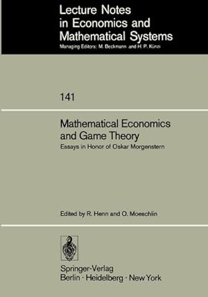 Imagen del vendedor de Mathematical Economics and Game Theory a la venta por BuchWeltWeit Ludwig Meier e.K.