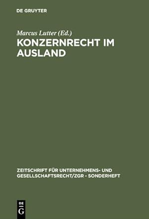 Bild des Verkufers fr Konzernrecht im Ausland zum Verkauf von BuchWeltWeit Ludwig Meier e.K.