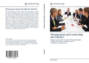 Seller image for Management und Leadership das Gleiche? for sale by BuchWeltWeit Ludwig Meier e.K.