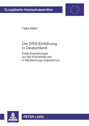 Imagen del vendedor de Die DRG-Einfhrung in Deutschland a la venta por BuchWeltWeit Ludwig Meier e.K.