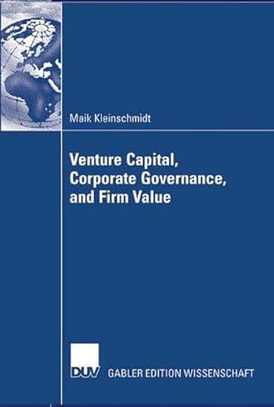 Immagine del venditore per Venture Capital, Corporate Governance, and Firm Value venduto da BuchWeltWeit Ludwig Meier e.K.