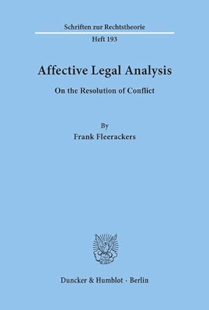 Seller image for Affective Legal Analysis. for sale by BuchWeltWeit Ludwig Meier e.K.