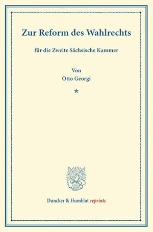 Imagen del vendedor de Zur Reform des Wahlrechts a la venta por BuchWeltWeit Ludwig Meier e.K.